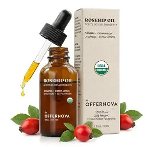 Offernova Organic Rosa Mosqueta Oil - Rosehip Seed Oil Coldpressed, 1 oz