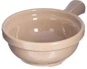 Carlisle FoodService Products Soup Bowl with Handle for Catering, Buffets, Restaurants, San, 8 Ounce, Stone