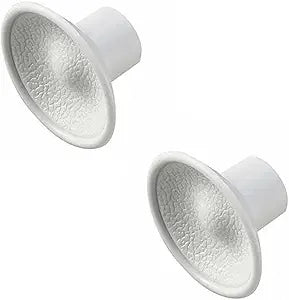 newlifeapp 9-1159 White Bi-Fold Closet Door Pull Knobs (Pack of 2)  Large 1-3/4" O.D. Base  Includes Extra-Long #6 x 1-7/8" Pan Head Phillips Screws & Washers  Heavy-Duty Replacement.
