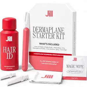 Jill Pro Dermaplaning Kit for Women, Facial Hair Removal & Hair ID Spray