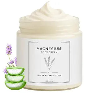 Neuropathy Cream, Nerve Relief Body Lotion with Magnesium Chloride, Menthol & Arnica, for Foot & Leg Skin Care, Fast-Absorbing Non-Greasy Moisturizing Formula, 120 ml