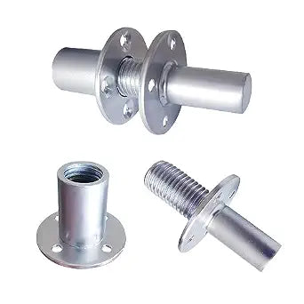 2 Sets M20 Metal Bedpost Connector T-Nut Post Connector Screw-in Butt Nut