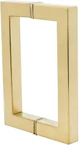 Shower Door Handle  Premium Satin Gold Shower Glass Doors  Stainless Steel Glass Door Handle  Durable and Sturdy Design  Installation Kit Included (Satin Gold, 6inch)