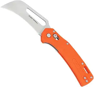 KLEIN TOOLS Electrician's Pocket Knife, EDC Folding Knife with Stainless Steel Blade For Cable And Line Work, Deep-carry Pocket Clip and Lanyard Hole