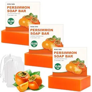 3 Pcs 100g Persimmon Soap Bar for Old People Smell