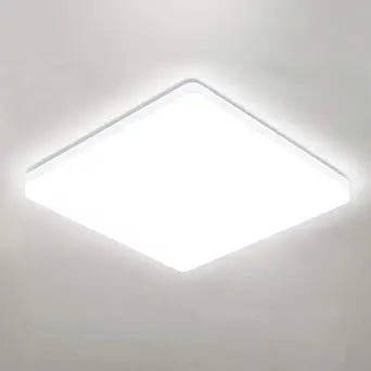 OOWOLF 25W 6000K LED Flush Mount Ceiling Light Fixture Ultra Slim, 12inch Waterproof Bathroom Square LED Ceiling Lamp Fixture Without Flicker, 85Ra+ Daylight White for Kitchen Bedroom Hallway Office