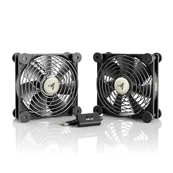 AC Infinity MULTIFAN S7, Ultra-Quiet Dual 120mm USB Fan w/ Speed Controller