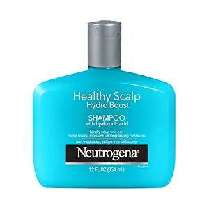 Neutrogena Moisturizing Healthy Scalp Hydro Boost Shampoo for Dry Hair and Scalp, with Hydrating Hyaluronic Acid, pH-Balanced, Paraben & Phthalate-Free, Color-Safe, 12 fl oz