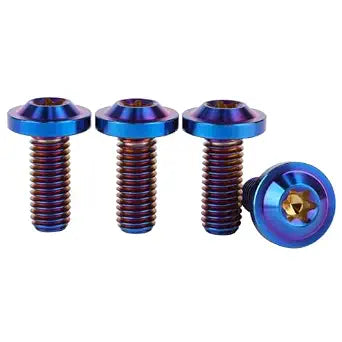 Titanium M8 20 30mm Torx Head Bolt Screw Pack of 4 (Burnt Blue, M8x20mm)