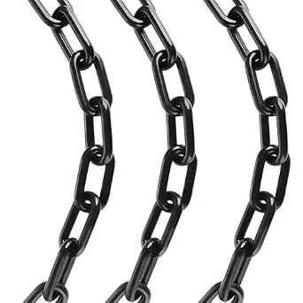 AKOLAFE 5/16 Black Chain Link 13.1ft Heavy Duty Chain Grade 30 Metal Tow Chains Bulk Decorative Carbon Steel 5/16 Chains Log 1540lbs for Towing, Logging, Tie Down, Binder, Transport