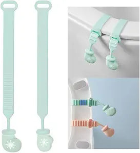 Xmas Toilet Seat Lid Lifter Handle Toilet Seat Cover Lifting Handle Christmas Stockings Gloves Flexible Toilet Seat Lifter Prevent Contact with The Toilet Ring For (Green)