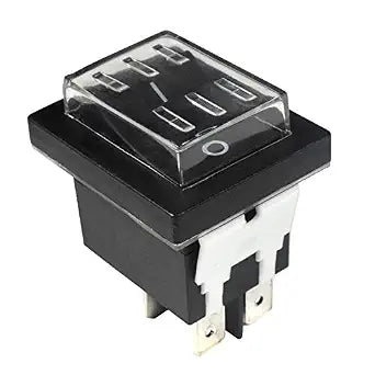 HQRP On Off Power Switch Compatible with KEDU HY12-9-7 HY12-9-4 Saba CB-52 Fridge 4-Pins with Waterproof Cover for Power Tools, UL Listed