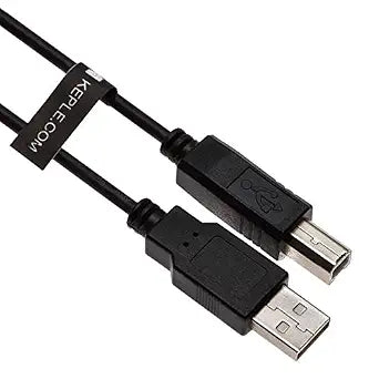 Keple 10ft USB B Cable for DJ Midi Controllers, Keyboards, Samplers, Effect Pads, Syntesizers Numark, Pioneer, Native Instruments, Traktor, Akai to Dell HP