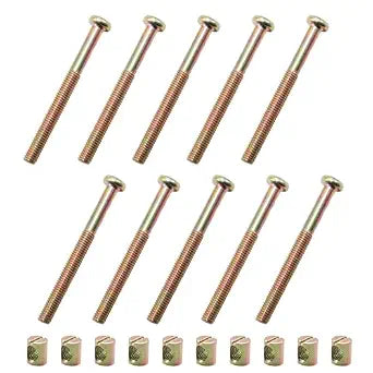 10Pcs M8 x 80mm Flat Round Head Hex Socket Screws