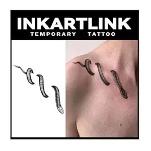 INKARTLINK 2 Sheets Snake Semi Permanent Tattoos, Lasts 1-2 Weeks