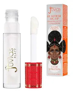 Juvia's Place Beautiful Big Lip Plumper - Clear Sensation | Crystal Clear Gloss with Maximum Plumping Power, & Defined Lips | Hydrating & High-Shine Formula | Long-Lasting, Non-Sticky Lip Gloss