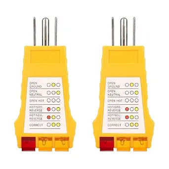 2pcs Outlet Tester, Socket Plug in Tester with Safety Check Circuit Checker