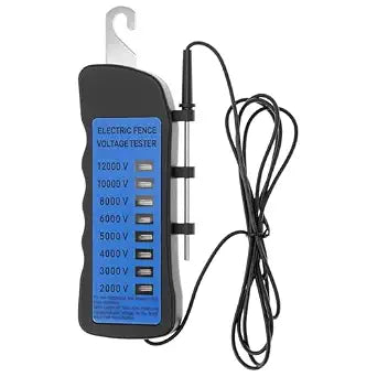 QWORK Electric Fence Voltage Tester, 2kV-12kV, 8 Neon Lights