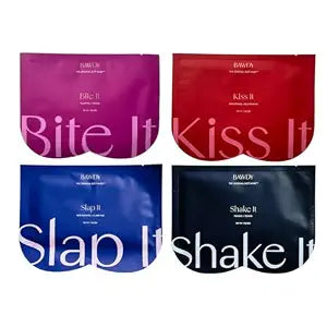 Bawdy Butt Kit - 4 Collagen-Infused Butt Masks - Kiss It, Slap It, Bite It, Shake It - Hydrating Sheet Masks to Retexturize, Firm, Tone & Leave Skin Looking Plump (4 Single Use Sheets)