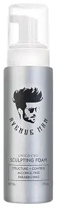 Avenue Man Unscented Sculpting Foam - Frizz Control & Firm Hold Hair Mousse for Men - Styling Hair Products - Mens Mousse for Hair Styling with No Crunch, Clean Texture & Long-Lasting Lift - 7 oz