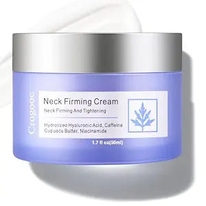 Crogooe Neck Firming Cream - Neck Creams for Tightening and Firming, Tightening and Lifting Wrinkles & Crepey Skin for Neck & Décolleté-1.7 fl.oz