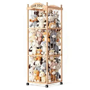 Stuffed Animal Storage with Wheels, Large Stuffed Animal Zoo Organizer