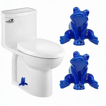 2 Pcs Ceramic Frog Toilet Bolt Covers Decorative, Cute Toilet Screw Caps for Bottom of Toilet, Easy to Install Bathroom Decor