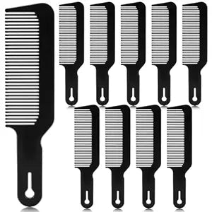 NICEMOVIC Barber Hair Cutting Blend Fade Combs 10 Pack for Hair Stylist, Barber Accessories Supplies, Fading Clipper Flat Top Blending Comb for Fades & Men Haircut Individually Wrapped (Black)