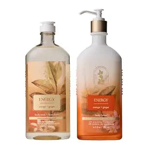 Bath & Body Works Body Wash and Body Lotion, Orange Ginger, 2 Pack
