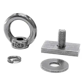 T Track Mount Tie Down Anchor, 4 Pack M8 Stainless Steel Eye Bolts w/Nuts