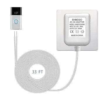 24V Doorbell Transformer 24V500mA Video Doorbell Power Adapter