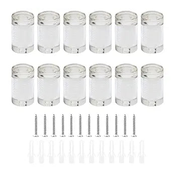Antrader Clear Standoffs,3/4" x 1" Acrylic Standoff Screws,12Pcs