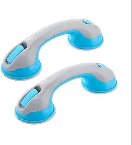 2Pcs Suction Grab Bars for Shower, Safety Handle Support for Bathroom (2, Green, 12in)