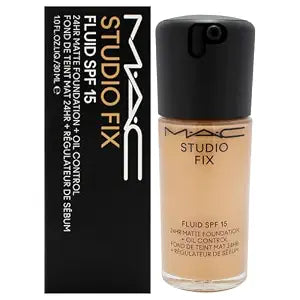 Studio Fix Fluid SPF 15 24Hr Matte Foundation Plus Oil Control - NC40 by MAC for Women - 1 oz Foundation