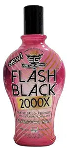 European Gold Flash Black 2000X Indoor Tanning Lotion with Advanced Time-Release DHA Bronzers, Skin Conditioning Complex, and Ultra-Dark Color Enhancers – 12 oz Bottle