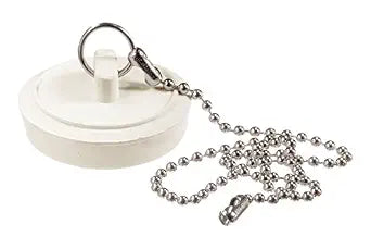 Plumb Pak PP820-1 Drain Stopper Duo Fit 1 1/8-inch to 1 1/4-inch, 1-1/8"-1-1/4", White