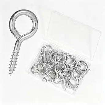 10 Pcs 2.2 Inches Eye Hooks,M6 Screw Eye Hooks,Heavy Duty Screw Eye Bolt,Load Bearing 200LB,Eye Bolt for Indoor & Outdoor Use