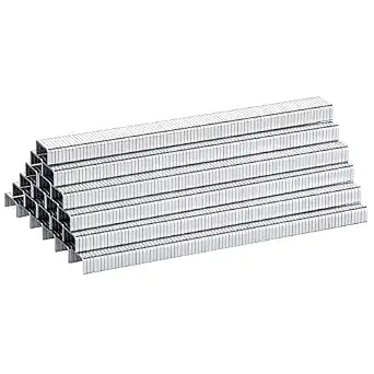 meite Heavy Duty Staples, 1/4 Inch Length T50 Staples for Staple Gun, Galvanized, 20 Gauge 3/8" Crown, Compatible with T50 Staple Gun, Ideal for Upholstery, Construction, Furniture (1,512 Counts)