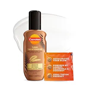 Carroten Turbo Tan Intensifier, Tanning Primer, 5 oz + Wipe