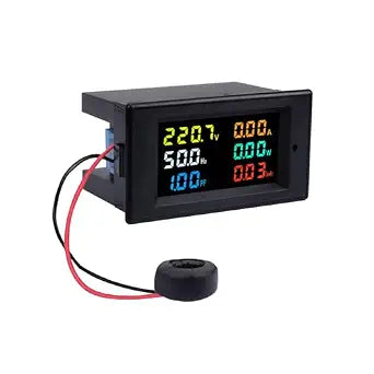 AC Power Meter, 40-300V 100A Digital Multimeter with Color LCD Display