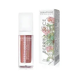 Seraphine Botanicals Berry + Juice - 100% Vegan Lip Gel Tinted Gloss 0.20 fl oz (Rose Currant)