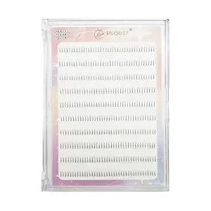 Bottom Lash Clusters Lower Lashes 400Pcs Manga Fairy Style False Eyelashes DIY C Curl Mixed Length 5-7mm Individual Lash Extensions MUIQU37 Natural Under Fake Eye Lashes (MQ202)