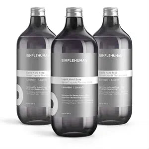simplehuman Lavender Liquid Hand Soap Refill Bottle 3-Pack, 30 fl. oz. Each, Gentle & Refreshing Rosewood Herb Aroma, Moisturizing Vitamin E, Sulfate & Paraben Free, for simplehuman Sensor Pump