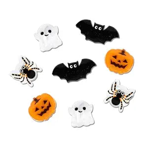 8Pcs Mini Hair Clips Cute Cartoon Bat Spider Witch Hat Pumpkin Ghost Designs Claw Clips Funny Hair Accessories Small Gothic