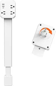 Outlet Extender Stick, 270 Rotating Plug, Retractable 17.3"-25.8"