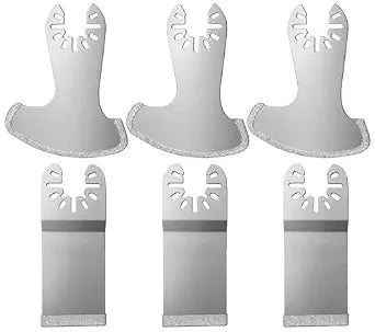 LEILUO 6Pcs Diamond Multi Tool Grout Removal Blade, Oscillating Saw Blades