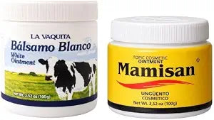 Cosmetic Ointment & La Vaquita Bálsamo Blanco (3.52 oz Each) for Sweating, Fat Burning, Joint Relief, and Muscle Recovery