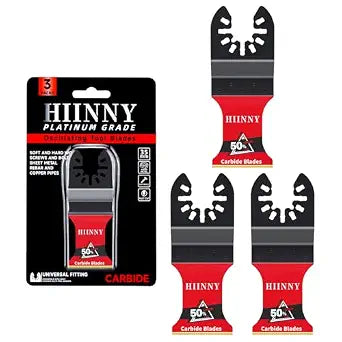 3PCS Carbide Oscillating Tool Blades,Heary Duty for Hard Material,Professional Universal Oscillating Saw Blades,Quick Release for Hard Metal, Nails, Bolts and Screws
