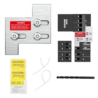 Generator Interlock Kit Compatible with General Electric GE 150 and 200 Amp Panels, Generator Horizontal Electrical Interlock Kit, 1 1/4 Inches Spacing Between Main and Branch Breaker