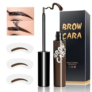 Tattoo Eyebrow Gel Peel Off Waterproof Brow Gel for Women (Dark Brown)